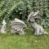 Decoraciones de jardín Estatuas de dragón al aire libre El gótico del foso del castillo Esculturas Tuin Decoratie Ornamento Jardín Decoración Exterieur