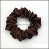 إكسسوارات الشعر الحريرية Scrunchies الشعر القوس ربط الحبال عصابات نحيفة من الحملات ذيل ذيل الحصان للنساء للنساء Drop D Dhays