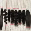 Menselijk Haar Tape Ins Extensions voor Zwart Haar Steil Body Wave Krullend 40st/100g