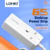 LDNIO 65W Chargers PD QC4.0 4 PORTS USB Type C Charger voor iPhone Samsung Laptop Pad MacBook Mobiele telefoon