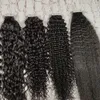 Estensioni di nastro per capelli umani per capelli neri dritti dritti onda riccia 40pcs/100g