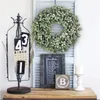 Decorative Flowers Wreaths Artificial Green Leaves Front Door Home Simulation Garland Shell Grass Boxwood For Wall Window Party 221031