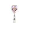 Key Rings Metal Diamond Decorations Badge Reel For Nurse Female Staff Id Name Holder Work Card Chest Pocket Clip Clamp Retractable D Smt6H