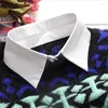 Bow Ties Classic Black/White Shirt Fake Collar Tie Detachable False Lapel Blouse Top Women/Men Clothes N12 20 Drop