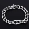 Link Bracelets Selling Jewelry Decoration For Men Silver Vintage Stainless Steel Casting Bracelet 8.8"