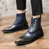 Dres sapato moda alta superior homens bota britânica outono tornozelo punk elegante homem casual sapato moderno chelsea 220723