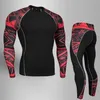 Fitness MMA Shirt Men Rash Guard Men T -shirt Macht Compressie Bodybuilding Skull Print Men 3D T -shirt Top T200413
