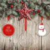 24 Piece 3Inch Transparent Clear Circle Christmas Hangtag DIY Blank Round Acrylic Xmas Tree Ornaments Pendant SN42