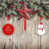 24 parça 3inç şeffaf net daire Noel hangtag diy boş yuvarlak akrilik Noel ağaç süsleri kolye sn42