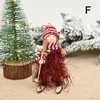 Christmas Decorations Cartoon Plush Doll Ski Girl Boy Xmas Ornaments Gift Elf Tree Hanging Pendant Kids Toy Year For Home Decoration