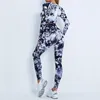 Active Set Seamless Tie Dye Women Yoga kostym H￶g midja Leggings Fitness Gym kl￤der Sportkl￤der Sport L￥ng￤rmar Set Workout Tracksuit