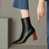 Boots Taoffen 2023 New Women Ankle High Heels Winter Female Shoes Fashion Be Toe Ladies Short Boot Size 34-39 220805