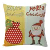 Kussen Merry Christmas Cover Cartoon Santa Claus Print Case Xmas Gifts Home Decor Office Sofa Throw 45x45cm
