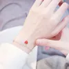 Armband im koreanischen Stil, liebevolles Herz, Zirkon, einfaches Mädchen, Erdbeere, einfach, süß, frisch, Student, Freundinnen