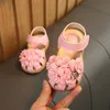 Bebek sandalet 1-6 yaşında kız prenses ayakkabıları baotou yaz çocukları yürümeye başlayan çocuk ayakkabıları yumuşak dip içi sandaletler kaymaz fla fla 220426