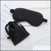 Sleep Masks Imitated Silk Sleep Mask Supple Eye Shade Portable Travel Eyebreathable Rest Blindfold Er Night Slee 50Pcs Drop Delivery Dhraw