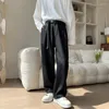 Trajes para hombre 2022, pantalones informales de alta calidad para hombre, pantalones de seda de negocios de tendencia a la moda, traje Formal de algodón de Color negro/marrón, talla M-2XL