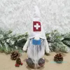 Christmas Doctor Nurse Gnome Plush Ornaments Swedish Santa Xmas Tree Decor Holiday Home Party Decoration