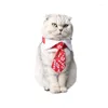 Ropa para perros Pet Cat Formal Christmas Tie Dress Collar rojo para perros y gatos Accesorios Small Medium