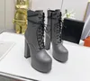 8156450 Boots Chery Lace-Up Platform Booties Boot High Heel Ankle Shoes For Women Size 35-41 Fendave