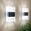 LED屋外ソーラーウォールライト6LED透明ライトホワイトウォームライト防水エネルギーランプステップコートヤードガーデンコリドーホームデコレーション