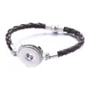 Charm Bracelets New Snap Jewelry Handmade Magnet Braided Leather Button Bracelet Fit Drop Delivery 2022 Smtff