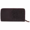 Wallets Men's Genuine Leather Long Purse Male Embossing Crocodile Wallet Men Clutch Bags Walets Phone Unique