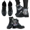 Schedel Violtje Boots - Vintage Pugiet Damesleer Lage hakken Sneeuw met veters Giet Moto 43 Autumn 220805