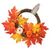 Fleurs décoratives 40cm couronne de Thanksgiving érable artificiel