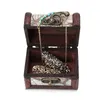 Smyckesp￥sar 1st Vintage tr￤lagring Box Metal Locking Manschettknappar Br￶stfodral