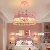 Plafonniers Chambre d'enfants Couronne Lustre En Cristal Fille Garçon Moderne Minimaliste Princesse Lampe Chambre