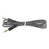 Nylon 1m Jack Aux Cable 3,5 mm tot 3,5 mm audiokabels mannelijke stereo hulpkoord voor autotelefoon mp3 hoofdtelefoon luidspreker draad