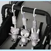 Stroller Parts Baby Mobile Rattle Pushchair Pram Pendant Bed Bell Cartoon Animal Doll Infants Crib Hanging Education Toy