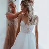 Vestidos de noiva de pescoço elegante de Tulle Sweetheart