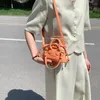 2022 koreanische Mode-Trend Retro Messenger Textur Schulter Frauen Tasche Sommer Nette Mini Shell Kordelzug Kleine Handtasche