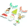 Christmas Decorations 2022 Hats 10pcs/lot Champagne Glass Decor Party Home Ornament Year Noel Navidad