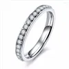 Cluster Rings Cluster Rings Sier Color Titanium Stainless Steel Crystal Wedding For Women Cz Surround Men Ring Fashion Jewelry Whole Dhaq7