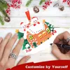 Christmas Decorations Resin Family Tree Pendant DIY Hand Written Name Blessing Decoration Face Cover Snowman Ornaments Navidad Decor