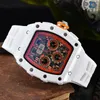 2023 6-pins Automatic Date Limited Edition Men's Watches Top Brand Full-featured Quartz Watch Silicone Strap Kis