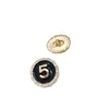 Metalen ronde No5 -knoppen voor shirt trui jas glazuur no5 diy naaiknop kleding accessoires