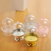Gift Wrap 24pcs Plastic Clear Mini Candy Box Wedding Boxes For Guests Display Stand Tray Modeling Shape Party Favors 221031