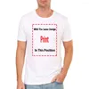 Camisetas masculinas União Jack Jack Men Irregular Print Camiseta de manga curta