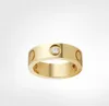 liefde schroefring herenringen klassiek luxe designer sieraden dames Titanium staal Legering Verguld Goud Zilver Roos Nooit vervagen Niet 340U