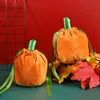 Gift Wrap 10 Pcs Pumpkin Bags Little Hallowee With Drawstring Thanksgiving Candy For Goodies