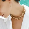 Хипхоп -ожерелье Винтажное металлическую цепь ожерелья для женщин для женщин с формой панк -ювелирные украшения готические коллиеры