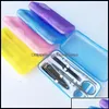 Unhas manicure conjunto 4pcs/unhas kit clipper clippers aparadores de pedicure scissor aleatório ferramentas de cores conjuntos de conjuntos de kits wotdpx