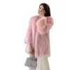 Women's Fur Real Faux Coat For Women Skin Jackets Woman Winter Overcoats Luxury Coats