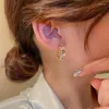 Boucles d'oreilles de cerceau coeur de couleur or de haute qualité pour les femmes
