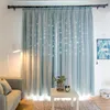 Curtain Ahoyikaa Double Layer Hollow Star Window Sheer Curtains For Living Room Bedroom Blackout Drapes Home Decoration