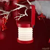 Lampade da tavolo Lampada a lanterna Luci notturne a LED Pieghevole creativo USB Romanzo Regalo per la casa Atmosfera Illuminazione da scrivania Apparecchi decorativi